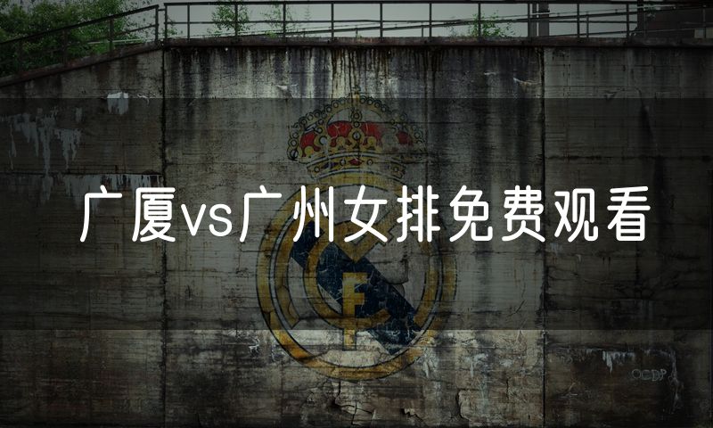 广厦vs广州女排免费观看